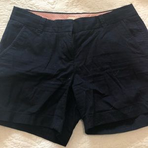 j crew navy china shorts size 2